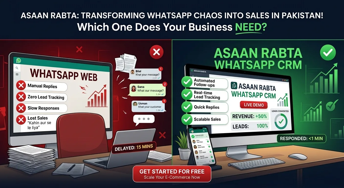 WhatsApp Web vs Asaan Rabta